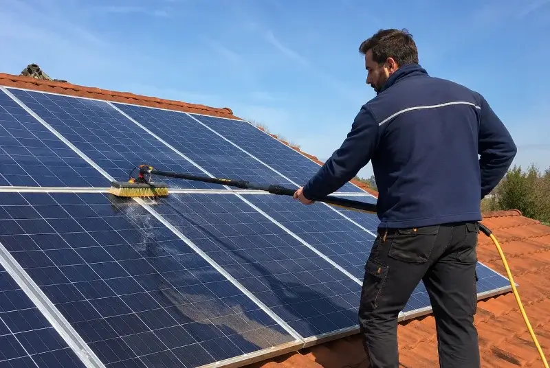 Nettoyage et entretien de panneaux solaires à Lanuéjols